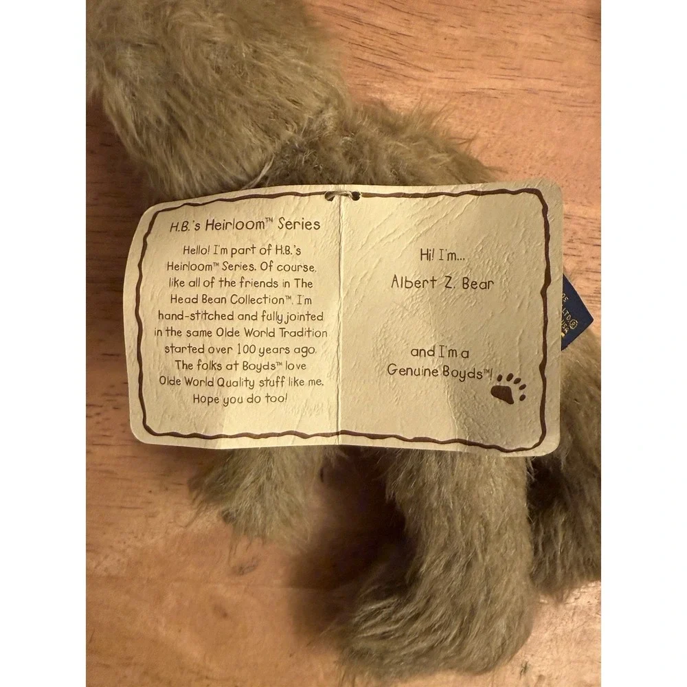 Boyds Bears 510704 Plushed Stuffed Bear Albert Z.‎ Bear 9